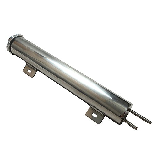 2" x 13" Polished Stainless Steel Radiator Overflow Tank Catch Can 20 OZ