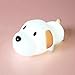 Baby Night Light, HandAcc Night Light for Kids Soft Silicone Puppy Nursery Lamp-USB Rechargeable, Color Temperature and Brightness Adjustable, Timing Function