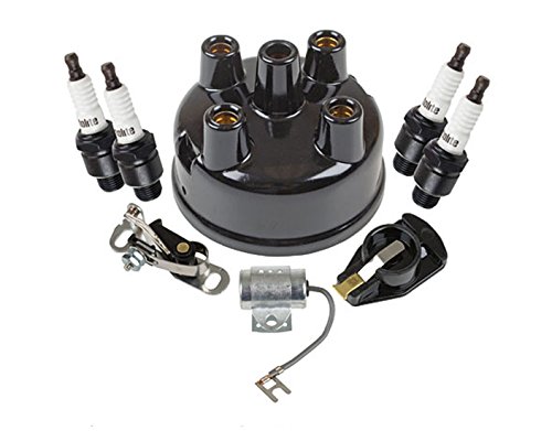 Woods Tisco MTK7FARH Ignition Tune Up Kit for Ford New Holland Tractor with Side Mount Distributor - Higher Heat Range Spark Plugs
