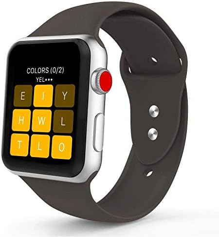 XinCrui Sport Band for Apple Watch Bands 38mm 40mm 42mm 44mm, Comfortable Soft Silicone Replacement Sport Strap for Apple Watch Series 4/3/2/1, Edition, Nike+, All Models