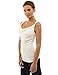 PattyBoutik Women Cowl Neck Twist Straps Tank Top (Ivory S)