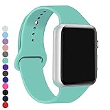 a8Miss Sport Band Compatible for Apple Watch 38mm 42mm Series 1, Series 2,Series 3 & 40mm 44mm Series 4 (Mint Green, 42mm(44mm) S/M)