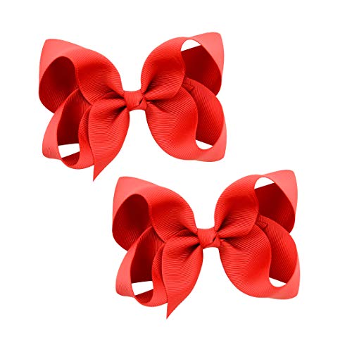 40pcs 4.5" Hair Bows Clips Grosgrain Ribbon Bows Hair Alligator Clips Hair Barrettes Hair Accessories for Baby Girls Toddler Infants Kids 20 Colors in Pairs