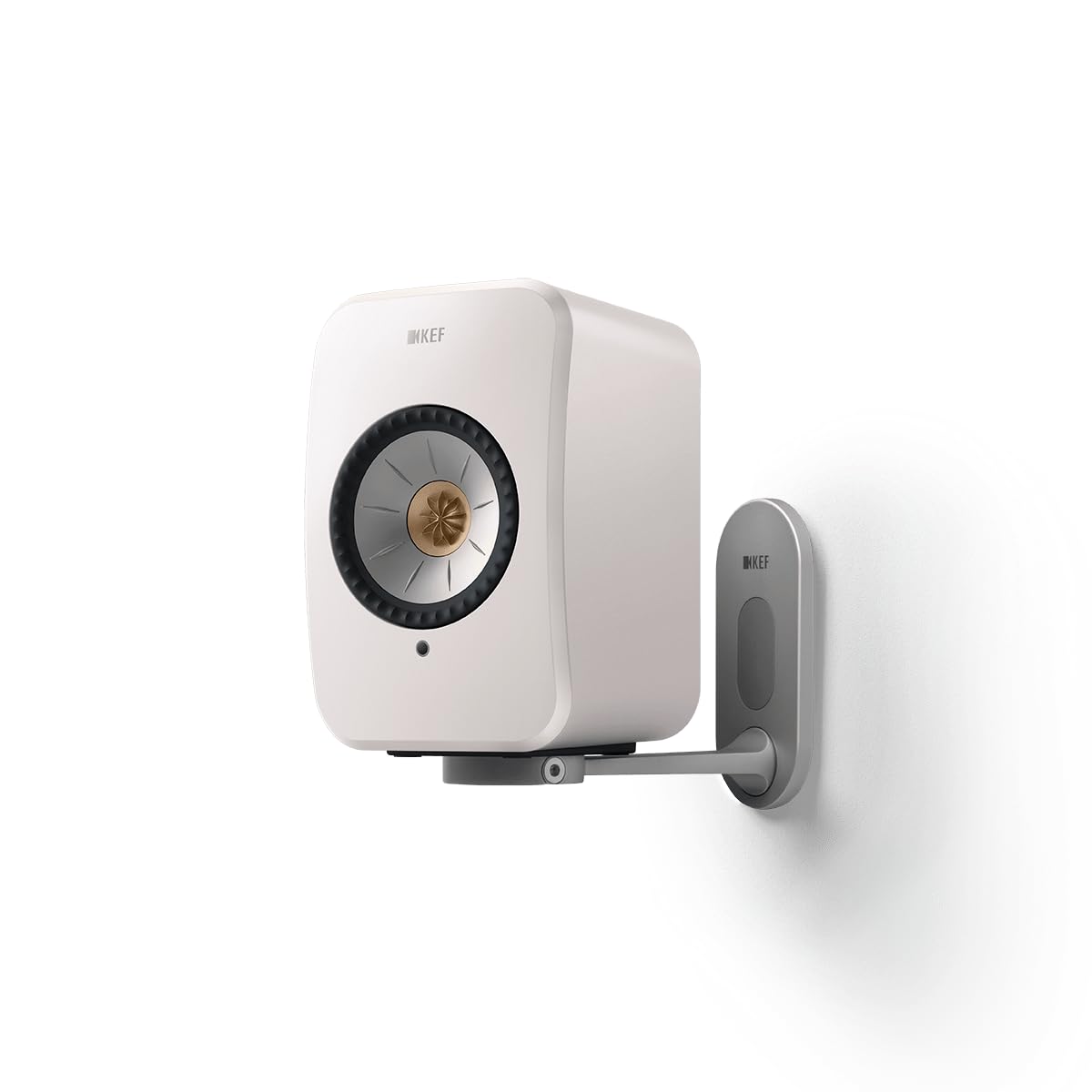 KEF B1 Wall Bracket for LSX and LSX II Active Bookshelf Speakers (Pair), Silver