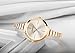 ETEVON Women's Quartz Simple Rose Gold Watch with Slim Bracelet, Fashion Watches for Women Ladies