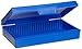 Heathrow Scientific Polypropylene Microscope Slide Box with Latch Lock, Holds up to 100 Slides, Blue