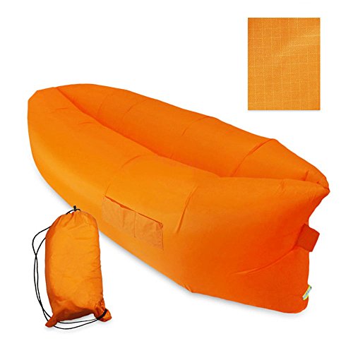 LazyLife Inflatable Outdoor Air Sleep Sofa Couch Portable Banana Sleeping Bag Lazy Bed Hangout