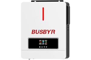 GENERIC 3600W Hybrid Solar Inverter 24V DC to 110V AC, Pure Sine Wave, Built-in 120A MPPT Controller, 98% Efficiency, Solar & Generator Input, Dustproof, for Home Backup RV Off-Grid