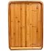 Bamber Large Bamboo Serving Tray Decorative Coffee Tea Platter 18 x 13 x 1.2 Inches