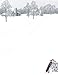 Winter Scene & Sled Holiday Paper - 80 Sheets