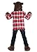 Fierce Werewolf Costume for Kids - Includes Plaid Shirt, Furry Headpiece & Shoe Covers - Classic Halloween Look M