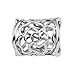 Rosenice Hollow Rose Scarf Ring Buckle Slide Tube Scarf Jewelry (Silver)