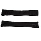 D-Worthy 1 Pair 18 inches Long Black Color Zipper Removable Stretch Slipcover Cover Cloth Chair Pads for Office Computer Chair Armrest