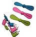 P46 Digital Mini Fan 2-in-1 Mini for iPhone/iPad and Android - Pink/Blue/Green - 3 Piece
