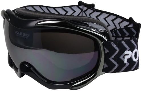 Polarlens PG30 Powerful Lightweight German Engineered Snowboard Goggles, Ski Goggles, Winter Sport Goggles with Twin Panel Black FLASH MIRROR Lens is Helmet Compatible