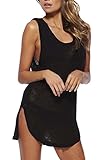 Wander Ago Beach Club Perspective Cover Shirt Bikini Cover-up Net Black,OneSize