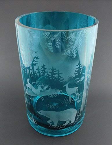 Amazon Com Incisoart Hand Etched Glass Vase Permanently