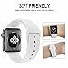Zyra Sport Band for Apple Watch 38mm S/M, Soft Silicone Strap Replacement iWatch Bands for Apple Watch Sport, Series 3, Series 2, Series 1 White