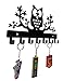 HeavenlyKraft Owl Key Holder - Wall Mounted Key Hooks, 7 Sturdy Metal Hooks, Nature Themed Home Decor, 10.6 X 6.15 X 1 INCH