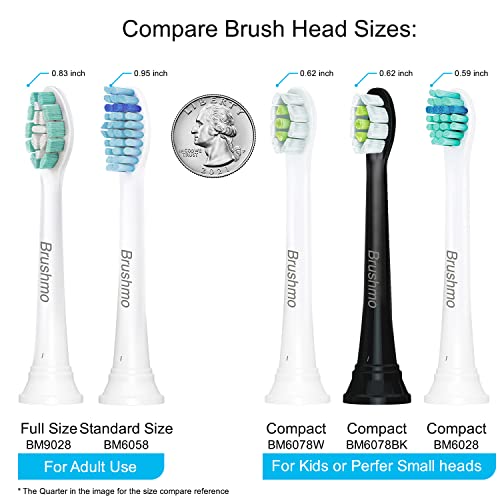 Brushmo Replacement Toothbrush Heads Compatible with Sonicare Electric
