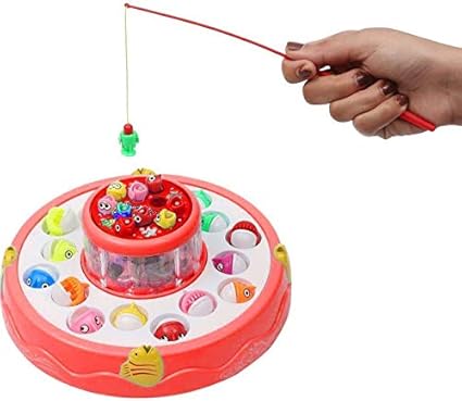 Free Rolling Crayons(Frozen) MRP Rs.-499 with KARTsHiTech Fishing Fish Catching Game with 26 Pcs of Fish, 2 Rotary Fishing Pond and 4 Pods Includes Music and Lights Function (Assorted Color)