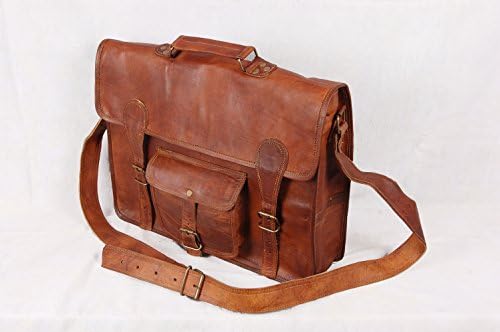 Pure Goat Leather Laptop Messenger Bag Cum Briefcase Bag