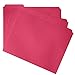 File Folder, 1/3 Cut Tab, Letter Size, Red, Great for Organizing and Easy File Storage, 100 Per Box