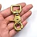 Okones Pack of 2,5/8''(16mm) Inner Width,Solid Brass Square Lobster Clasps Swivel Trigger Clips Hooks for Straps Bags Belting leathercraft (Hook Insides 5/8'')