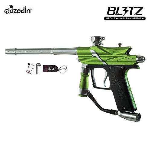 Azodin Blitz 3 Electronic Paintball Marker Gun - Green/Silver