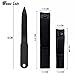 Nail Clippers Set 2PCs Fingernail and Toenail Clippers, Stainless Steel Nail Cutter with Nail Clipper File & Pouch by Emmo Lady (Black)