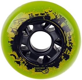 Ubesta 72mm 85A Outdoor Roller Skates Brake Pulley Wheel - Green + Black