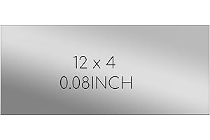 HOSIFIY 1 Pcs 304 Stainless Steel Sheet, 4" x 12" x 0.08" Stainless Steel Plates, 14 Gauge Metal Plates for Crafting, DIY，Industrial and Home Decoration Industries (100x305x2mm)