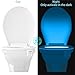 Motion Sensor LED Night Light - Voion Auto Motion Sensor Toilet Night light 8 Colors Changing with 2 Modes - Only Actives in Darkness Funny Bathroom