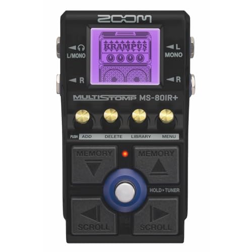 ZOOM MS-80IR+ MultiStomp Gitarren-Multi-Effektpedal, Amp-Modeling berühmter Gitarrenverstärker, Vorverstärker, Boxen, Effekte, Reverb, EQ, Noise Gate,