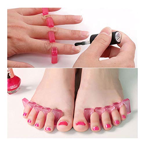 TXIN 8 Pieces Toe Pedicure Separators Flexible Soft Finger Separator Dividers for Nail Polishing Manicure