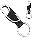 3 Pack Leather Keychain for Men and Women Heavy Duty Car Key Rings Stainless Steel Key
