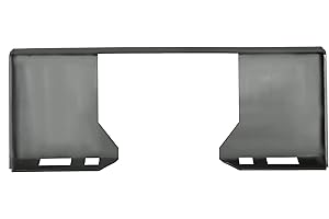 ECOTRIC 3/8" Thick Quick Tach Cut Out Mount Plate, Steel Skid Steer Quick Tach Attachment Adapter Plate Compatible with Bobcat, Kubota Tractors