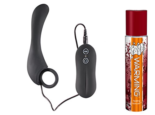 Rose colored prostate massager with separate controller…