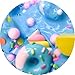 GoodGoodStudy--Donut Birthday Contton Candy Slime, Non-Sticky Floam Slime Stress Relief Toy Scented DIY Putty Sludge Toy for Girls and Boys(200ML)