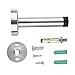 BASEIN Wall Door Stops 6 Pack Rubber Door Bumpers Wall Amount Door Stop Brushed Finish Door Stopper Wall Protector with Hardware Screws 3.74inch