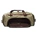 BLUBOON Travel Duffel Bag Canvas Weekender Overnight Carry-on Luggage with Genuine Leather Trim for Women Men (Army Green)