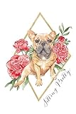 Sitting Pretty: A Gratitude Journal to Win Your Day Every Day, 6X9 inches, Watercolor French Bulldog by Horsin Around Press