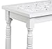 Topeakmart White Antique Console Tables with Carved Top/Leg and Lower Storage Shelf Entryway/Hallway Furniture
