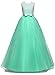 Maxi Long Floor Length Elegant Flower Girls Dresses For Wedding Birthday Pageant Prom Party Dresses Sleeveless Girl Dress Ball Gowns Lace Formal Sundresses Size 7-16 (Mint Green, 160)