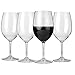Lily's Home Unbreakable Cabernet and Merlot Bordeaux Red Wine Glasses, Made of Shatterproof Tritan Plastic, For Indoor and Outdoor Use, Reusable and Dishwasher-Safe, Crystal Clear 20 oz.