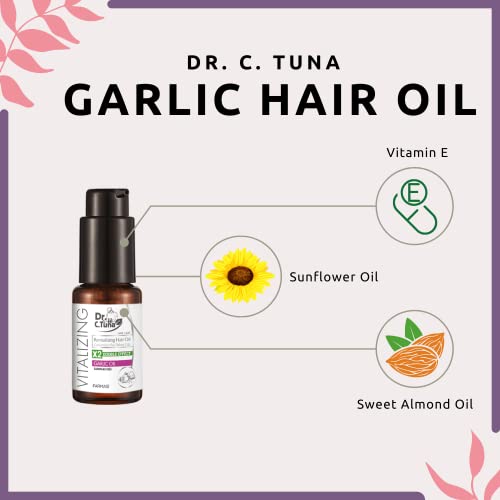 FARMASI Dr. C. Tuna Vitalizing Garlic Oil, Hair Growth Oil for Thicker