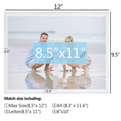 HIIMIEI Photo Frames for Refrigerator 8.5x11, 4 Pack Fridge