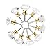 uxcell Drawer Knob Pull Handle 40mm Crystal Glass Diamond Shape Cabinet Door Drawer Knobs with Screws for Home Office Cupboard Wardrobe DIY (10pcs, Gold Base)