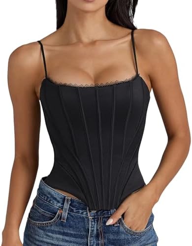 Lena Style Black Gothic Leather Burlesque Corset Bustier Lingerie
