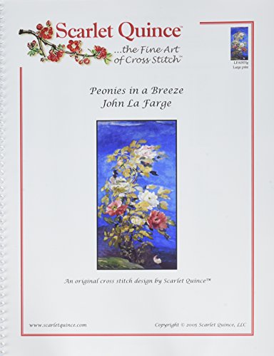 Peonies סקרלט החבוש Lfa005 ברוח ידי ג ון La Farge נספר תרשים סטיץ